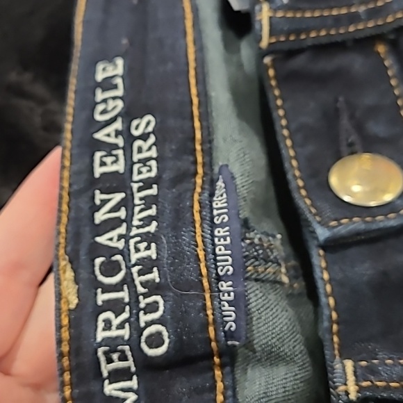 American eagle super super stretch dark wash jeggings - Picture 2 of 7